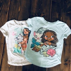 Two MOANA girls t shirts